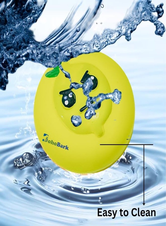 BohoBark 2in1 Combo of Latex Rubber Squeaky Dog Toys - (Ball + Cow) for Small Dogs and Puppies | Non-Toxic, Soft Rubber, Interactive, Chewing, Teething, Fetch - Image 3